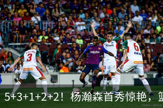 5+3+1+2+2！杨瀚森首秀惊艳，篮下轻巧吃饼，命中三分后全队起立